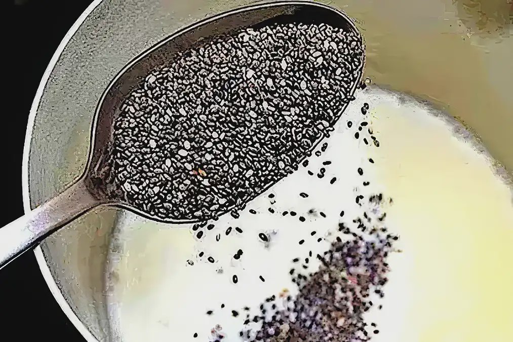 Σπόροι chia σε γάλα